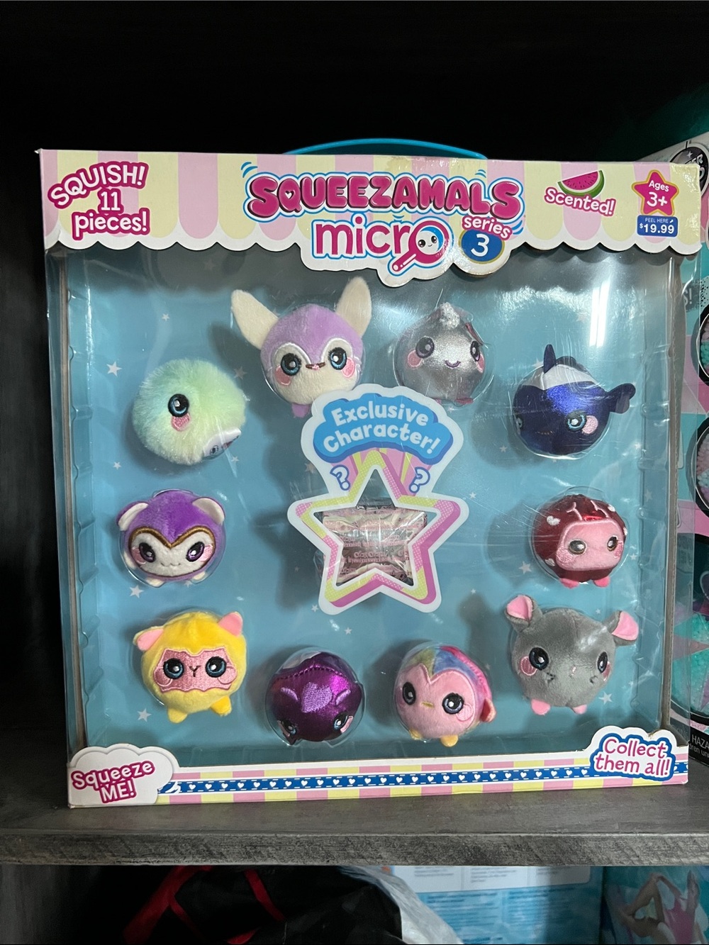 Squeezamals Micro Series 3 Plush Toy Set - Multicolor